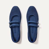 The Double Buckle Mary Jane - Blue Mesh