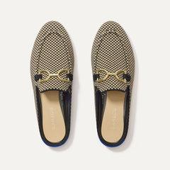 The Double Bit Loafer Mule - Classic Micro Check