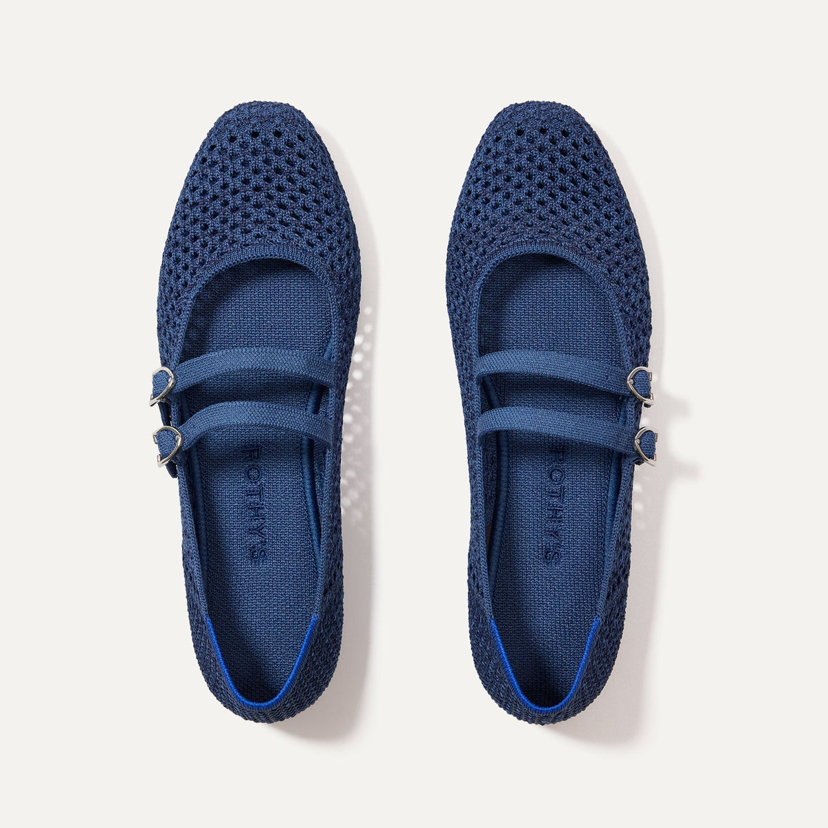 The Double Buckle Mary Jane - Blue Mesh