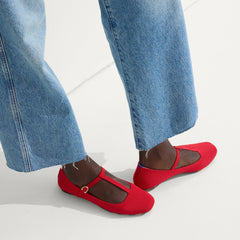 The T–Strap Mary Jane - Red Crisp
