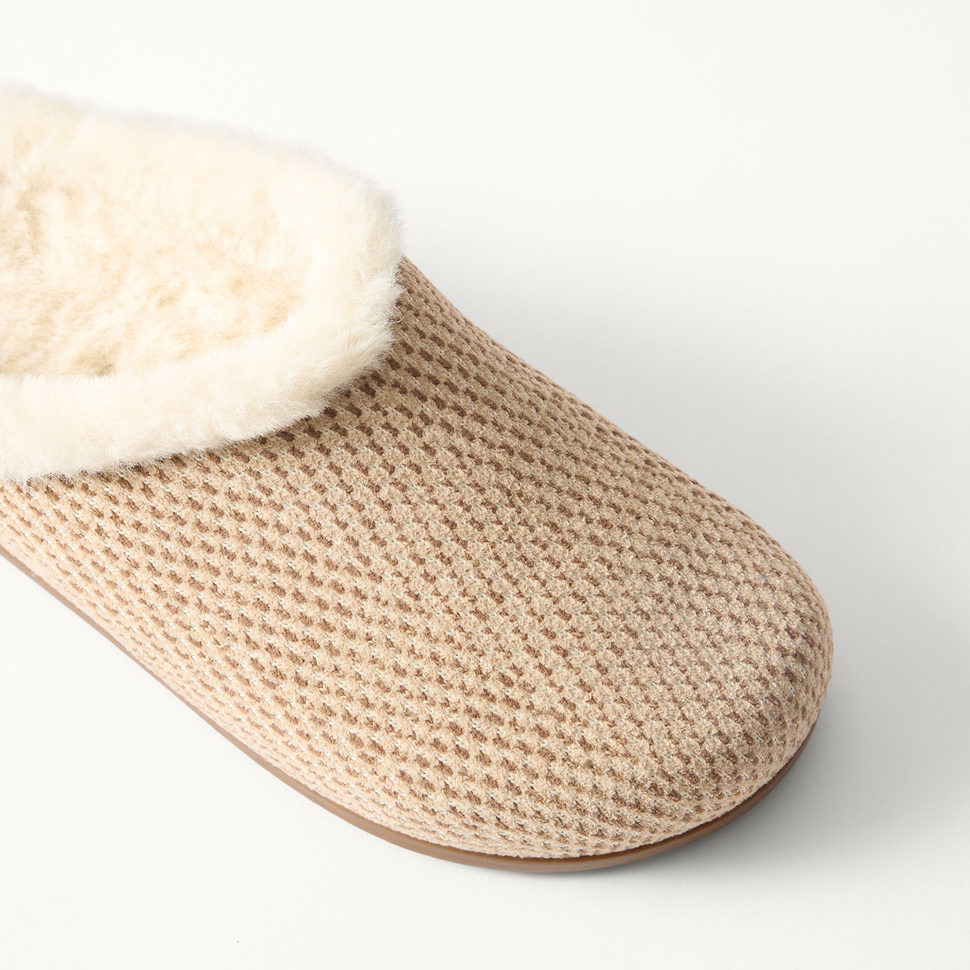 The Après Clog - ReVelvet™ Cream Herringbone