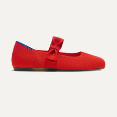 The Kids Tux Bow Mary Jane - Bright Red